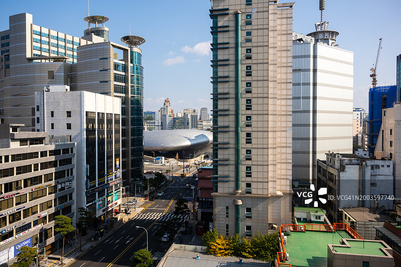 韩国首尔东大门市中心和摩天大楼景色图片素材