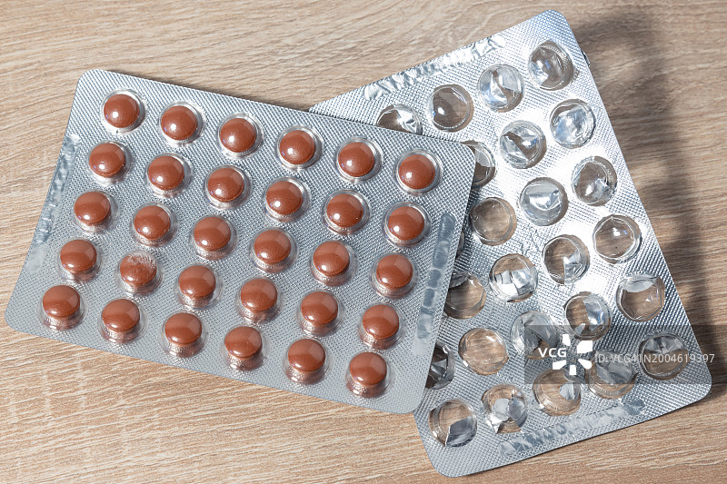 空的全新药品泡罩包装图片素材