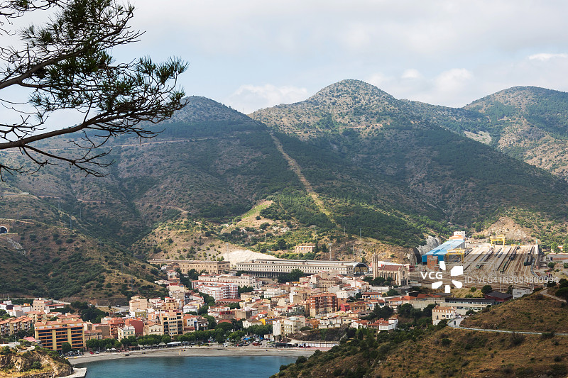 法国塞尔韦尔镇风光（比利牛斯-东方省）图片素材