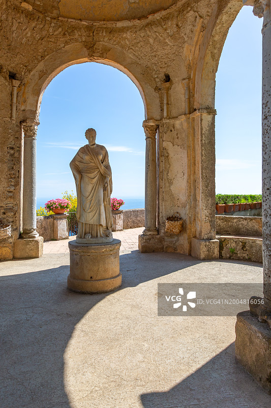 拉韦洛雕像，阿马尔菲海岸图片素材