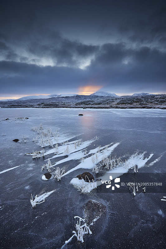 冬季的阿克莱斯湖图片素材