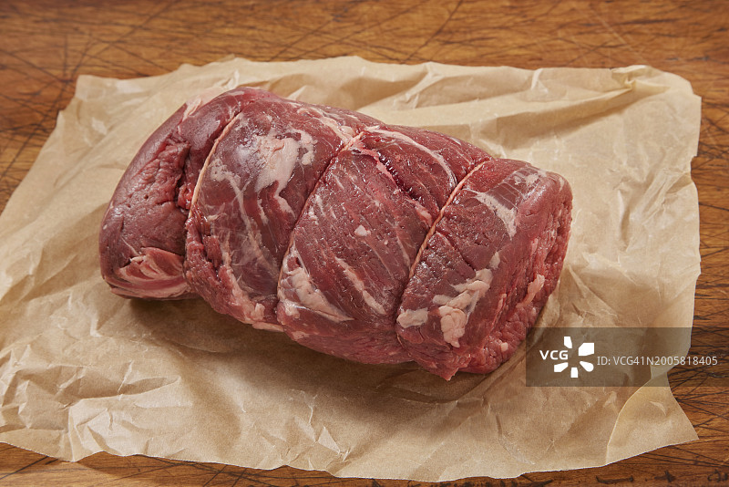 生的无骨牛肋肉图片素材