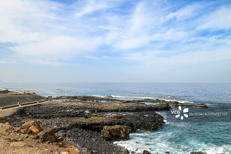 加那利群岛阿加特的天然水池图片素材