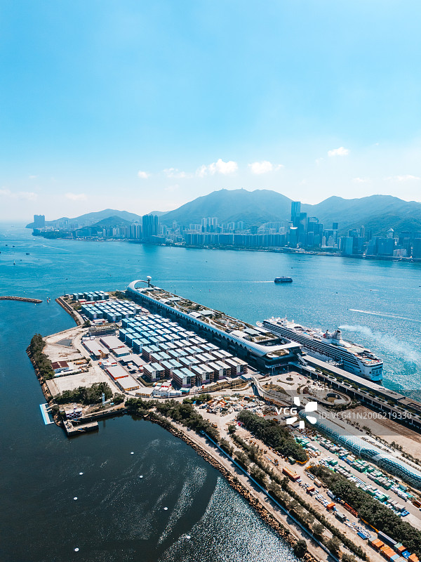 香港启德邮轮码头区社区隔离设施图片素材