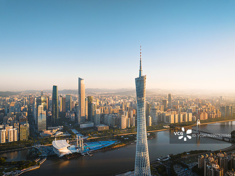 广州中央商务区（CBD）清晨城市风光图片素材