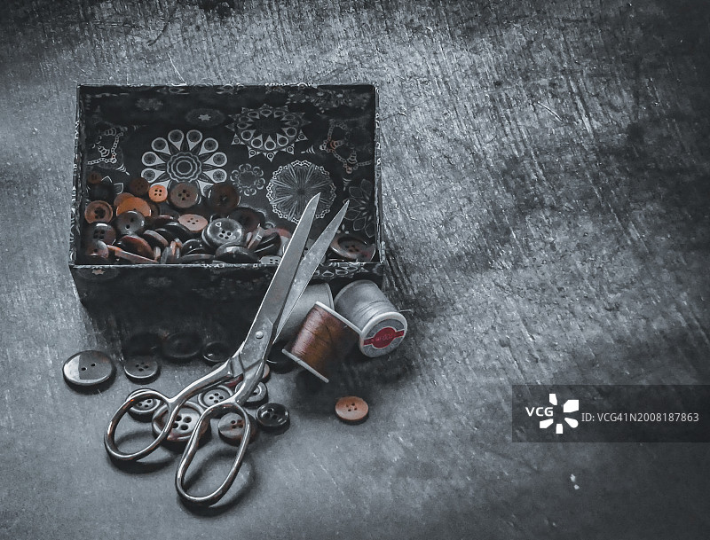 桌上的物品俯视图图片素材