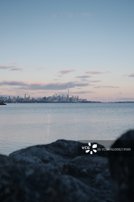 多伦多日落时分的海景图片素材