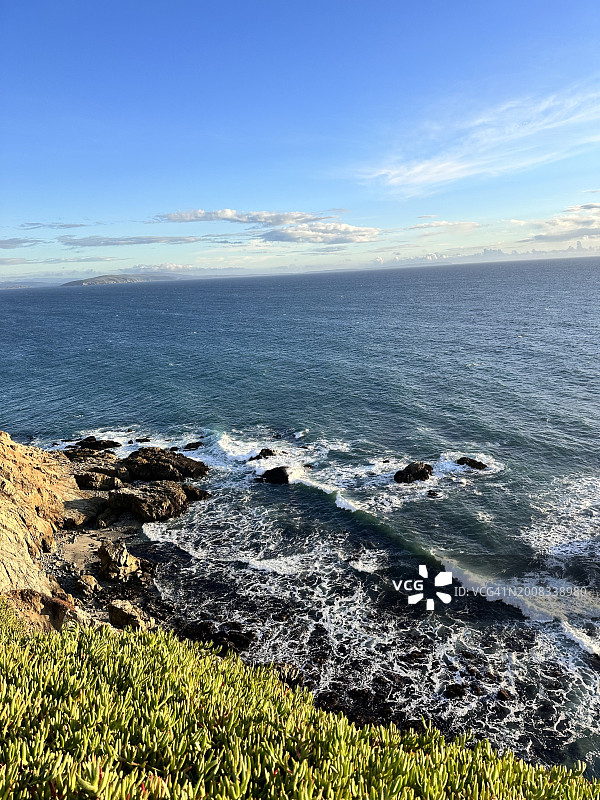 天空下的海景，博德加湾，加利福尼亚州，美国图片素材