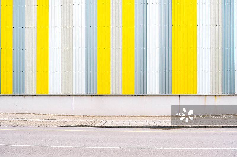 彩色金属板墙壁图片素材