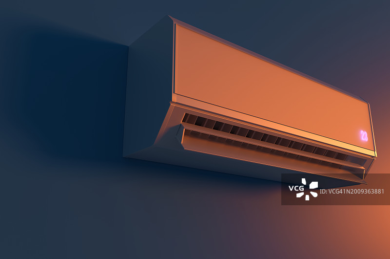 分体式空调室内机特写图片素材