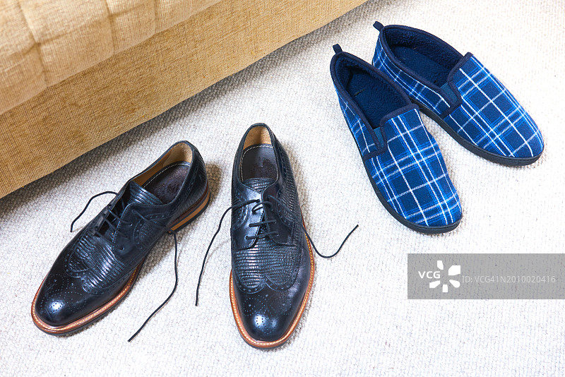 男士鞋子和拖鞋图片素材