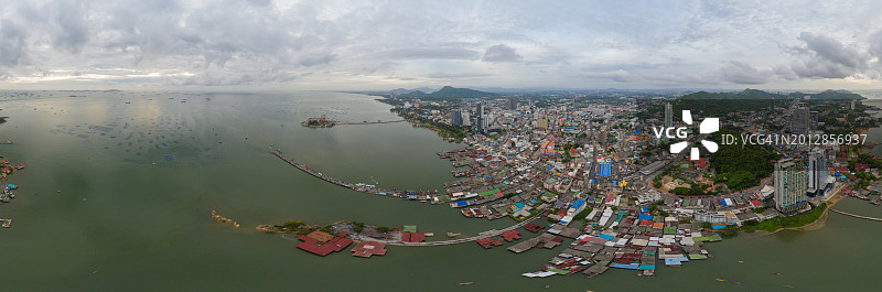 春武里府是拉差市全景图片素材