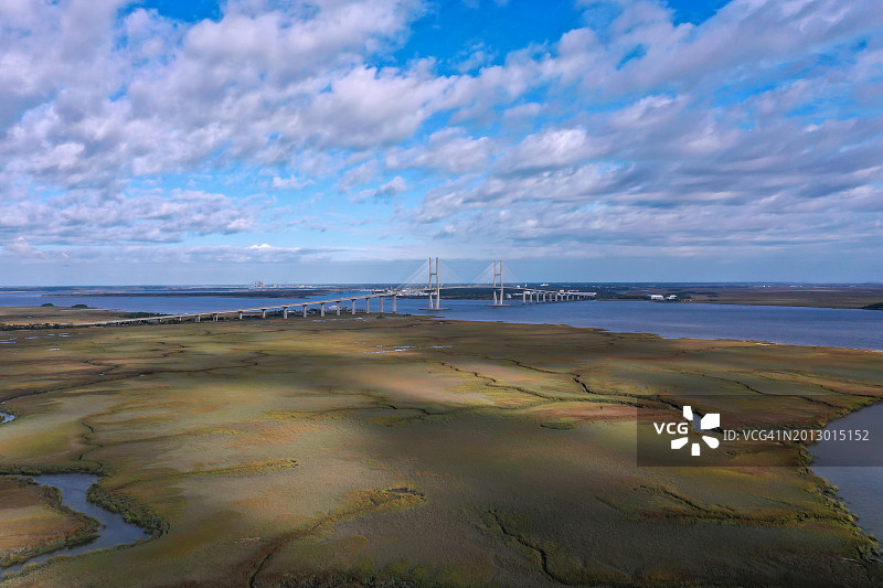 杰基尔岛州立公园海滩风光，美国图片素材