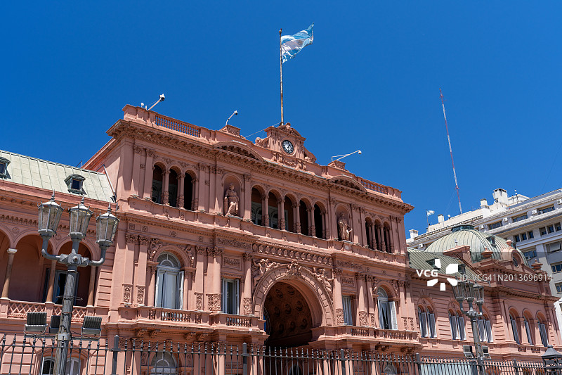 阿根廷布宜诺斯艾利斯玫瑰宫总统府图片素材