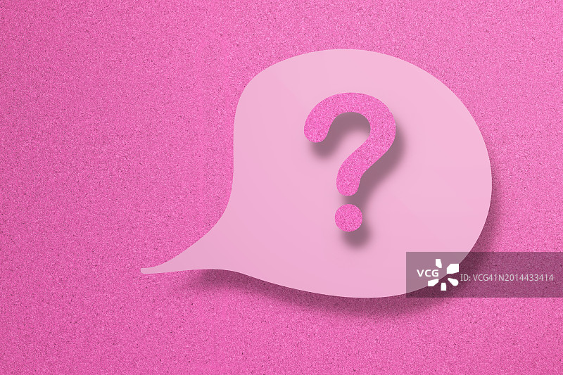 气泡对话框中的问号图片素材