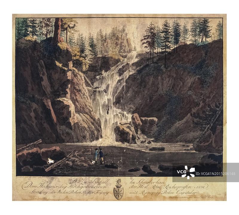 卡缅奇克瀑布蚀刻图片素材