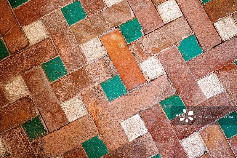 复古瓷砖地板图案图片素材