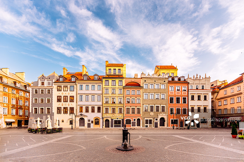 华沙老城集市广场（波兰）图片素材