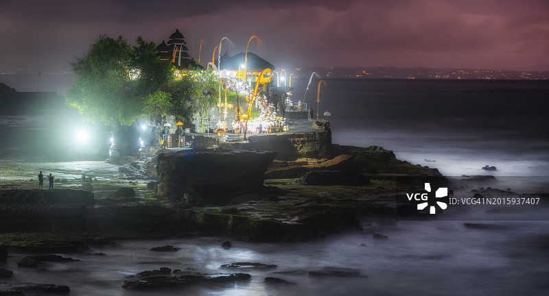 巴厘岛海神庙无人机航拍图片素材