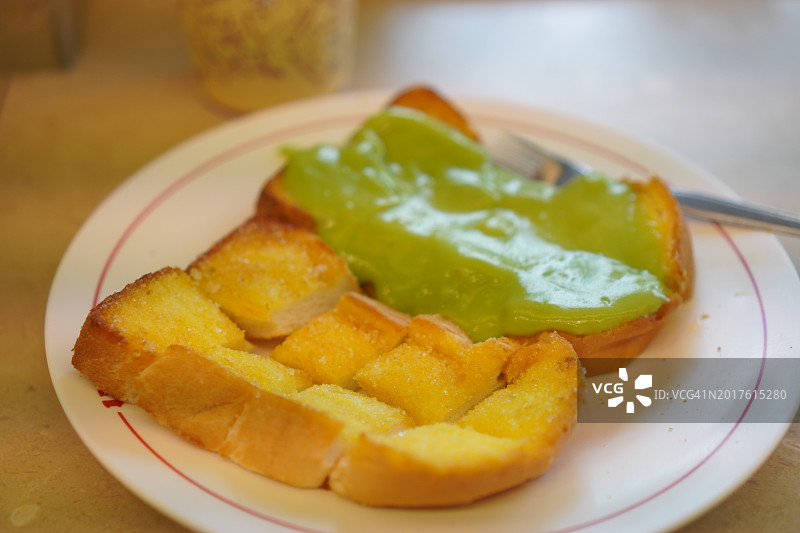 香兰蛋奶酱吐司图片素材