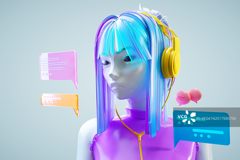 女性虚拟形象图片素材