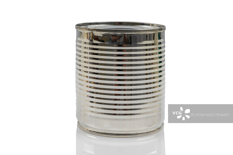 白色背景上的焦糖炼乳罐头图片素材