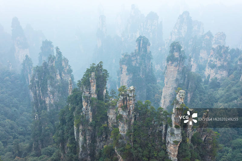 武陵源风景区，中国湖南省联合国教科文组织世界遗产图片素材