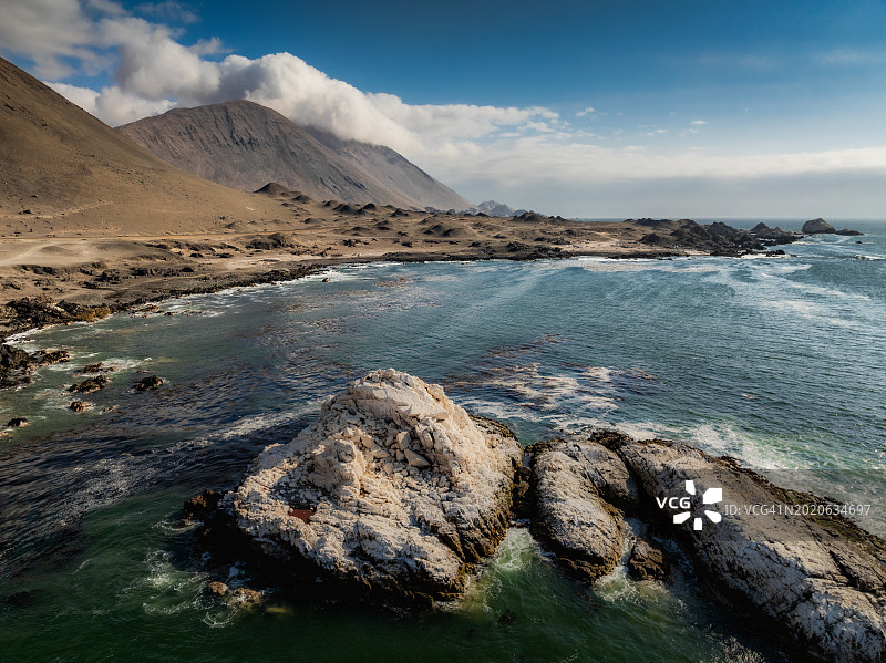 阿塔卡马太平洋沿岸沙丘图片素材
