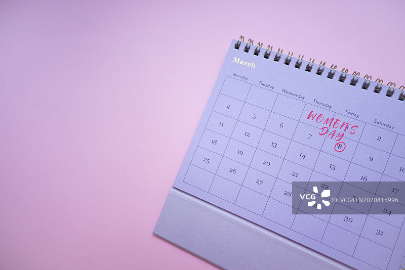 日历上的3月8日国际妇女节图片素材