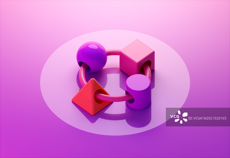 互联的几何形状图片素材