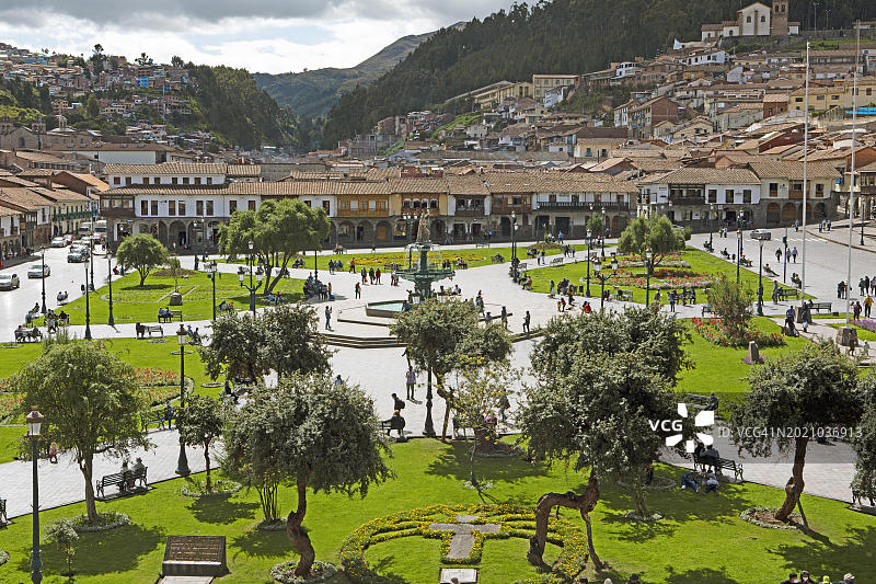 秘鲁库斯科省库斯科历史中心武器广场图片素材