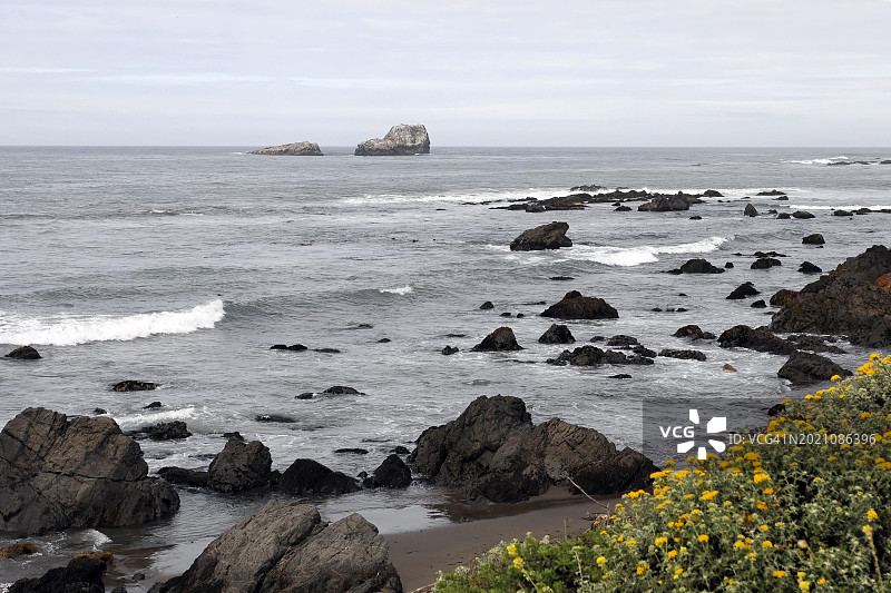 美国加利福尼亚州蒙特雷湾海岸风光图片素材