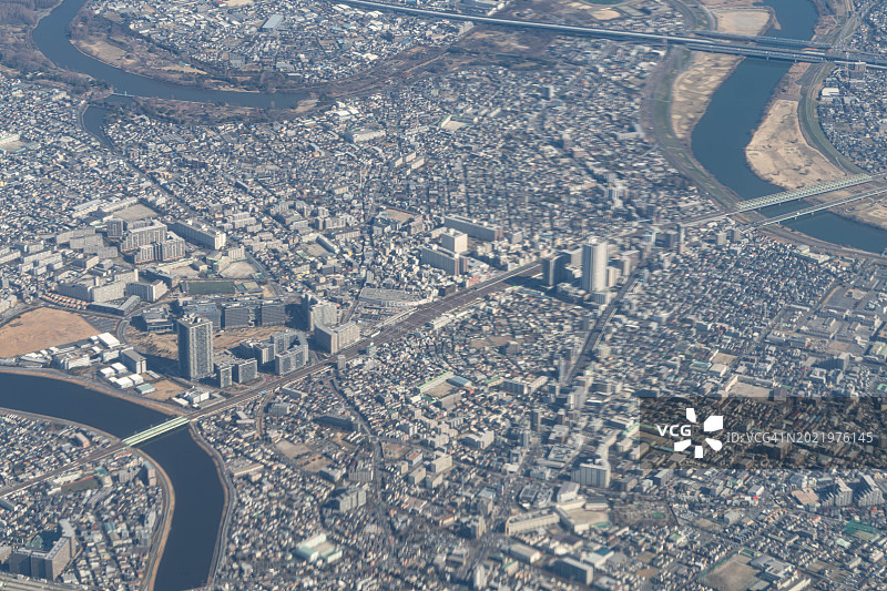 日本东京飞机航拍景观图片素材