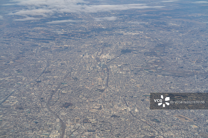 飞机航拍日本埼玉市景色图片素材