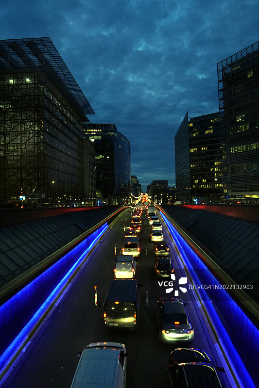 布鲁塞尔欧洲区的欧洲委员会和欧洲理事会大楼图片素材