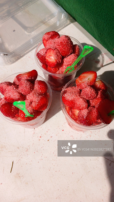 糖渍草莓图片素材