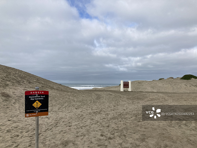 旧金山海洋海滩的天空与沙滩图片素材