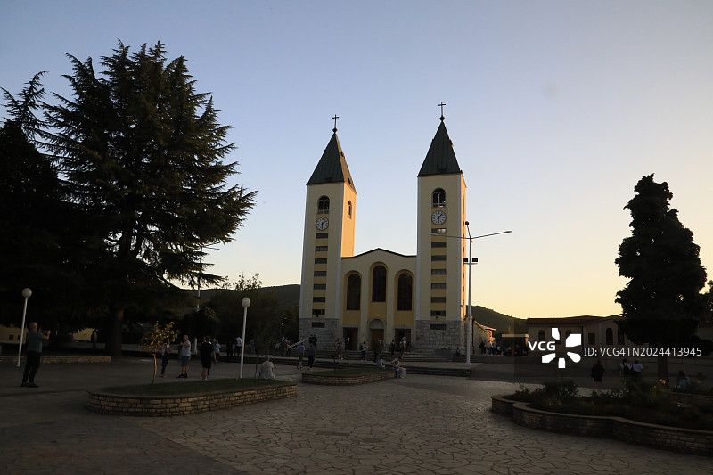 Medjugorje小镇教堂景象图片素材