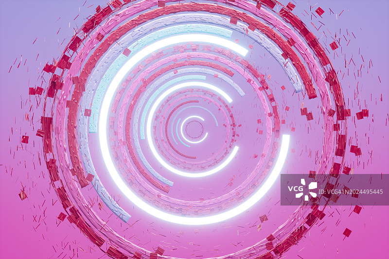 未来主义几何形状大数据AI技术背景图片素材
