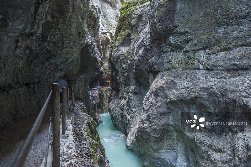 帕特纳赫峡谷，加米施-帕滕基兴，上巴伐利亚，巴伐利亚，德国，欧洲图片素材