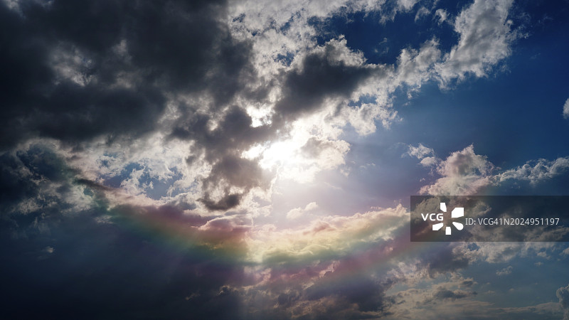 天空中的彩虹图片素材