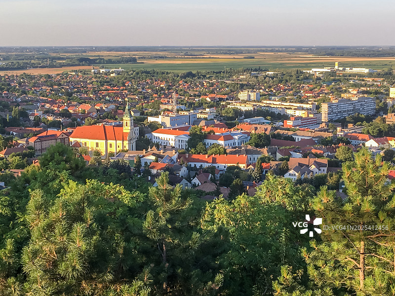 塞克萨德城市鸟瞰图图片素材