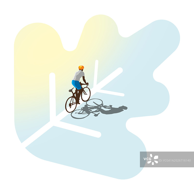 骑行迈向绿色未来图片素材