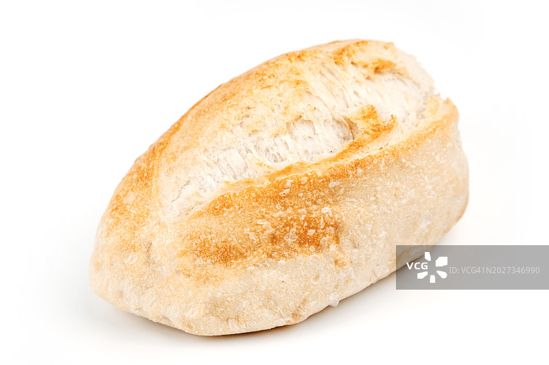 白色背景下的面包图片素材