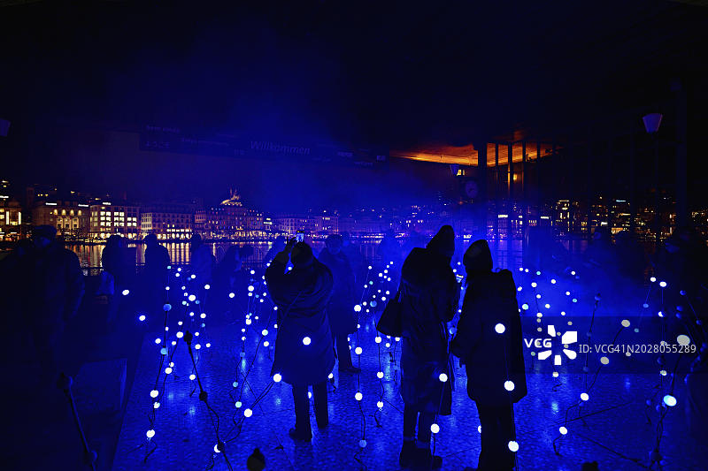 琉森灯光节，瑞士琉森州，欧洲图片素材