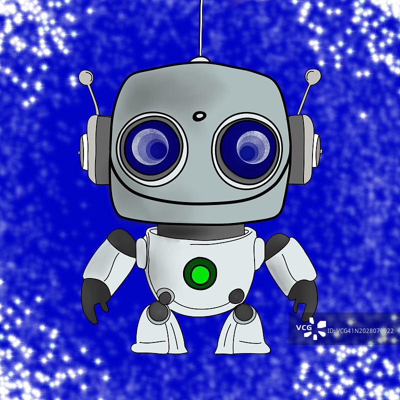 机器人聊天助手插画图片素材