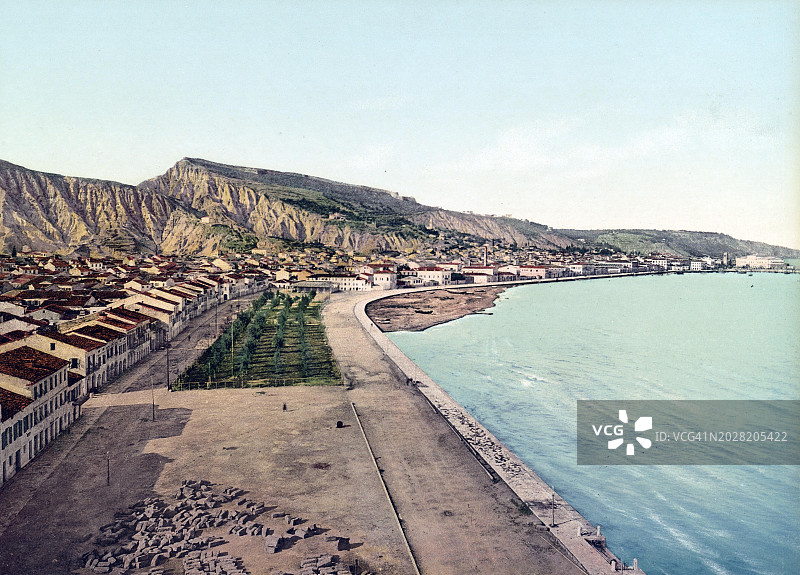 扎金索斯岛19世纪历史照片数字修复图片素材