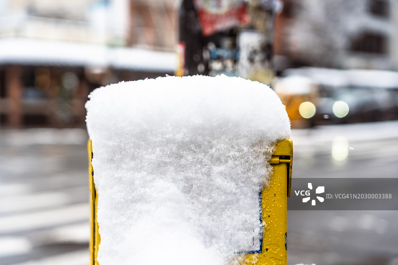 雪 покрытые 自动售货机图片素材