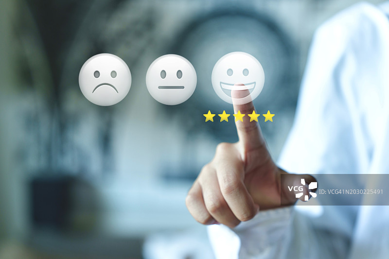 评论，评级满意度概念，客户体验概念，卓越概念，五星图片素材