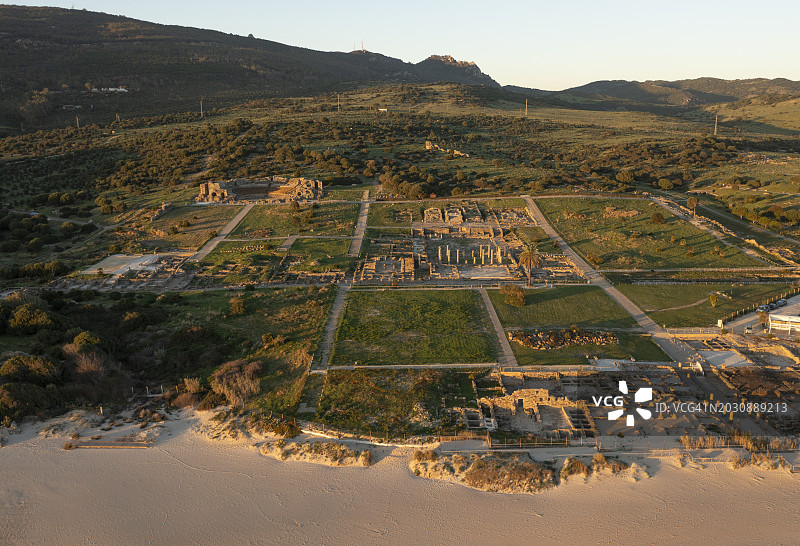 西班牙南部博洛尼亚的贝洛·克劳迪亚罗马遗址图片素材